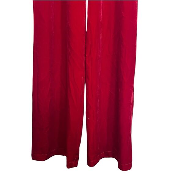 MAC DUGGAL 26078I JUMPSUIT In RED Velvet Size 4 - Picture 10 of 10
